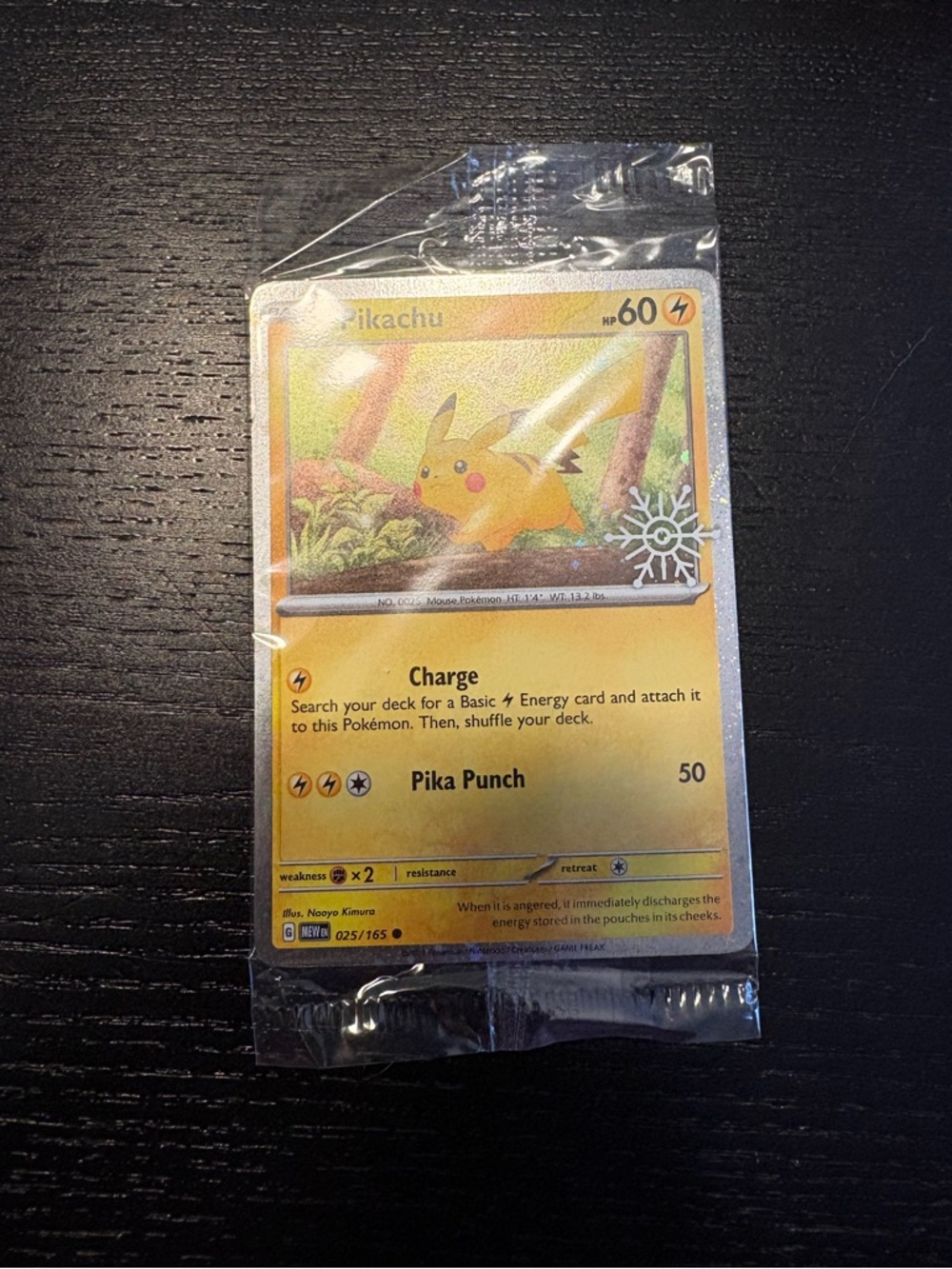 Pikachu Pokémon Promo Card - Yellow Electric Holo